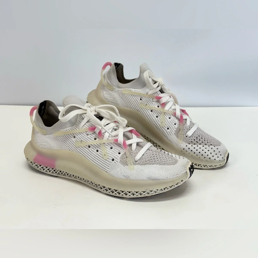 ADIDAS Men's White and pink 4D FUSIO CLOUD running sneakers size 9.5 - Picture 13 of 13